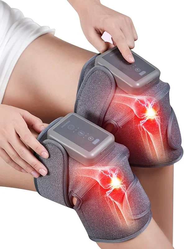Massajador de joelho, calor infravermelho distante, joelheira aquecida, adequado para joelhos, ombros e cotovelos, massagem e compressa quente, compressa quente com absinto, controlo tátil — Roupa aquecida
