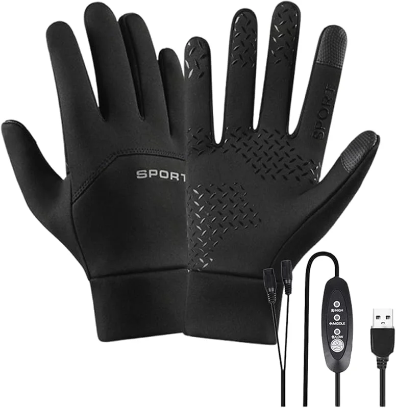 Guantes Calentados 3 Ajustes de Calor Pantalla táctil USB Guantes de — Cozinha e lar
