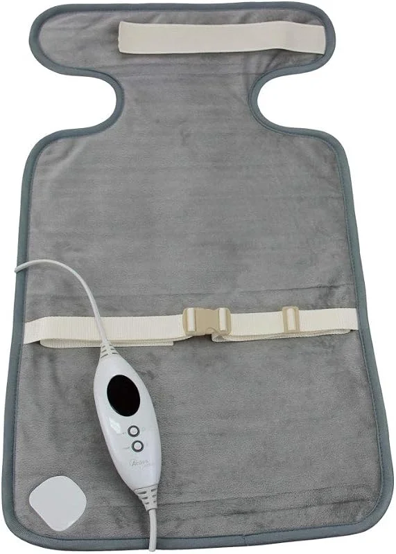 ARDES AR4H02 Almofada térmica elétrica aquecedor rápido costas ombros cervical 6 níveis de calor, faixa cervical almofada térmica elétrica relaxante de microfibra suave com fecho de velcro — Roupa aquecida