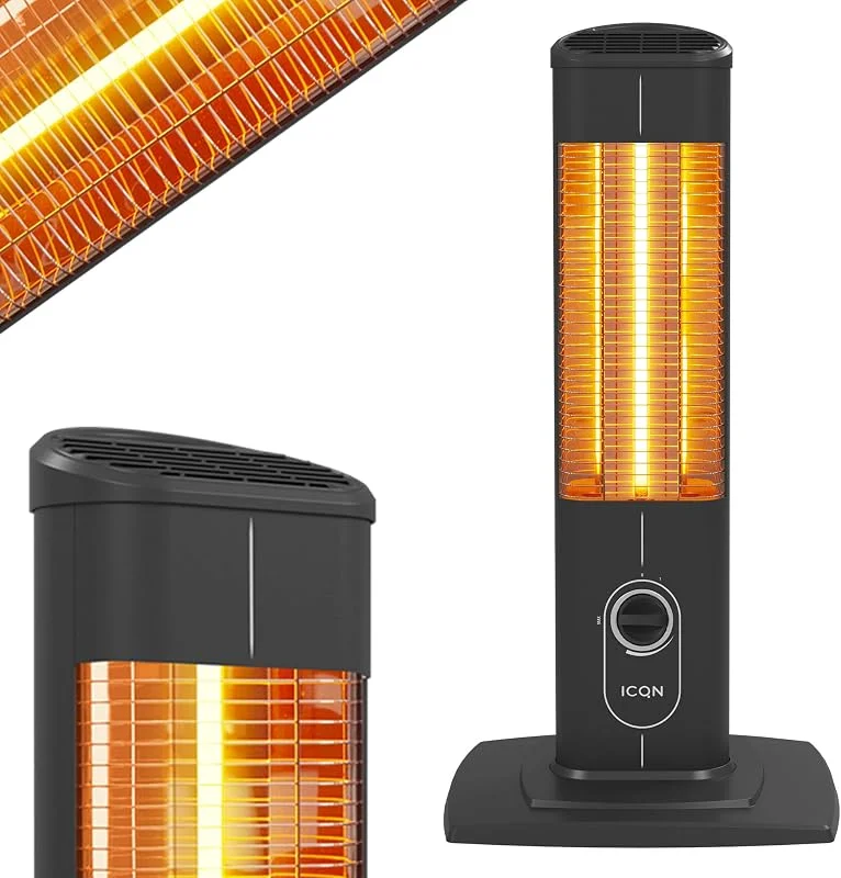 ICQN Fogão de pé, para interiores e exteriores, 1500 W, 4 níveis de calor — Cozinha e lar