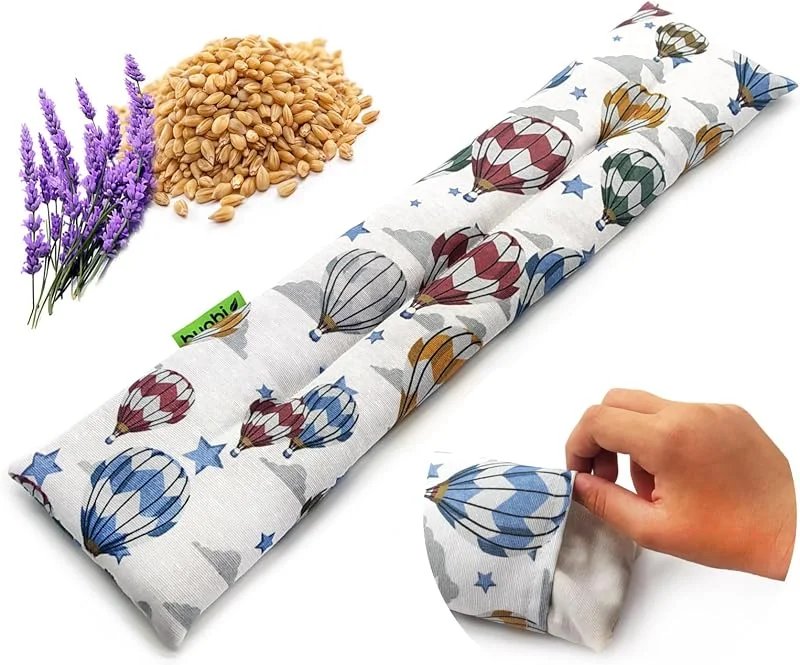 Saco sementes micro-ondas lavável (50 x 12 cm). Aroma Lavanda. Saco térmico removível saco almofada frio calor para dor cervical lombar pescoço costas menstrual cólicas (balões) — Aquecimento