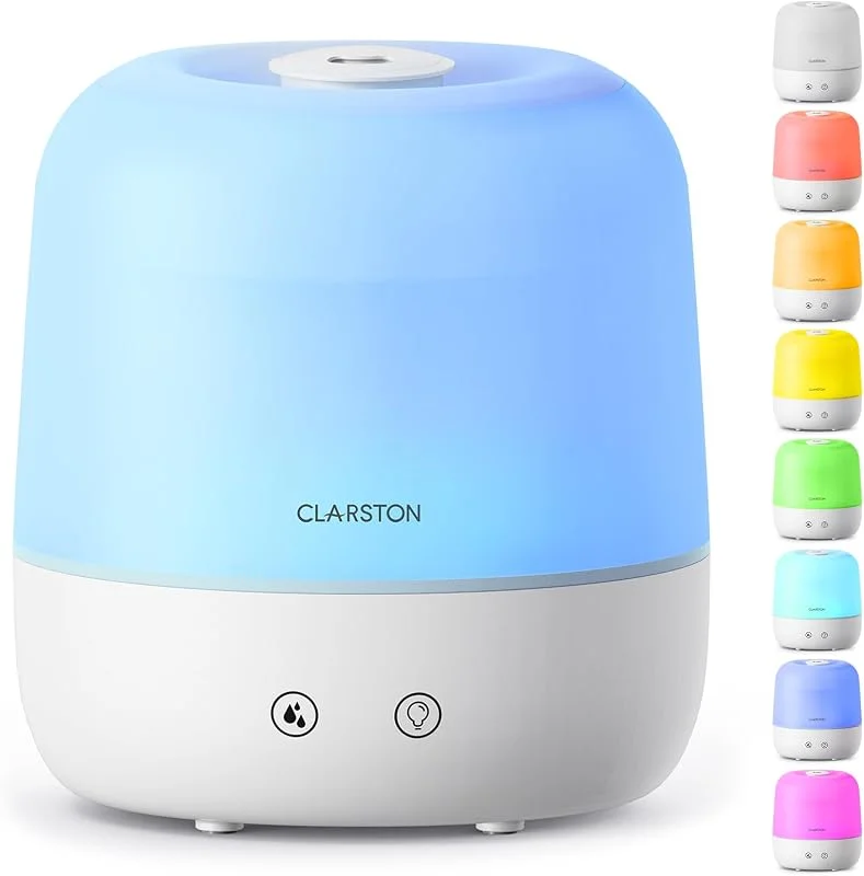 Clarston Humidificador de ar, 2 l, névoa fria ultrassónica, 24 dB