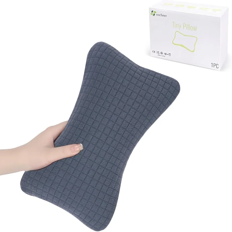 vocheer Mini almofada de viagem de 11 x 7 polegadas, almofadas pequenas para dormir, almofadas pequenas para pescoço, pulso, lombar e joelho, almofada para animais de estimação, algodão, capa — Aquecimento
