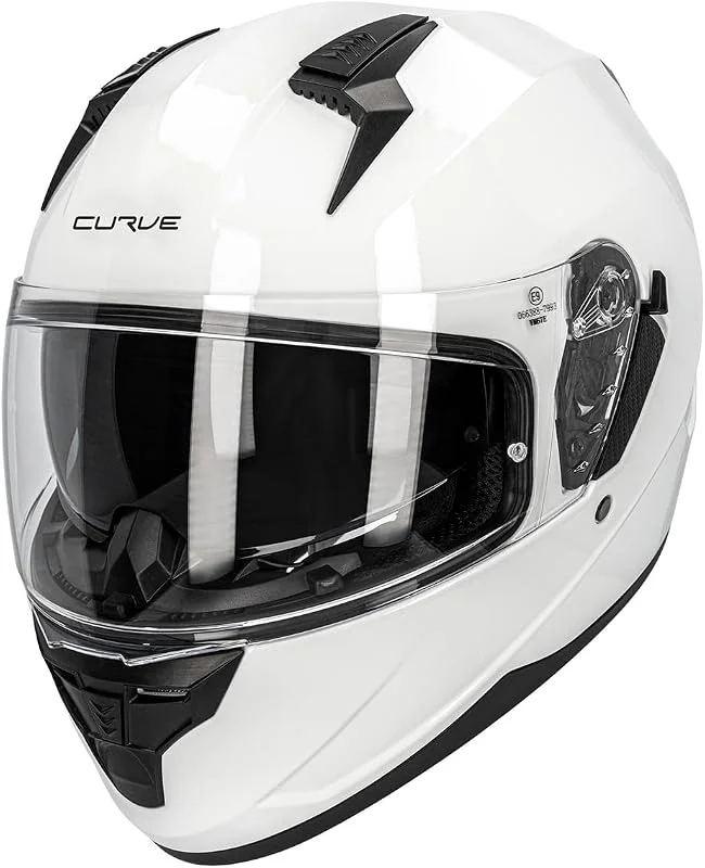 Curve Capacete integral para motociclo, Lead, material de resina ABS termoplástica, sistema de ventilação, visor solar fumado, fecho micrométrico, adultos, homem e mulher, ECE 22, 06 — Cozinha e lar
