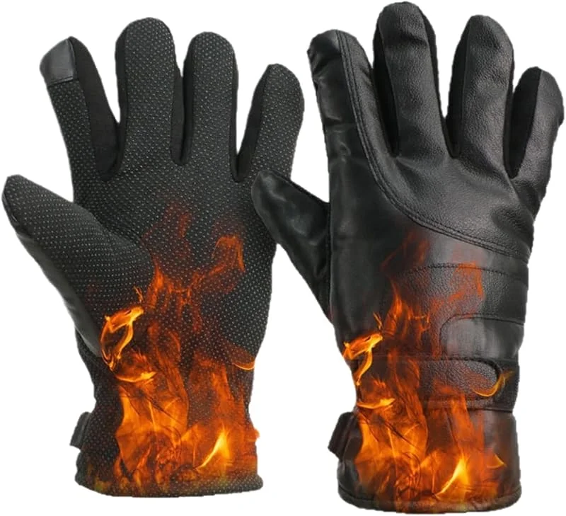 Guantes calefactores para moto 3 niveles de calentamiento ajustables — Roupa aquecida