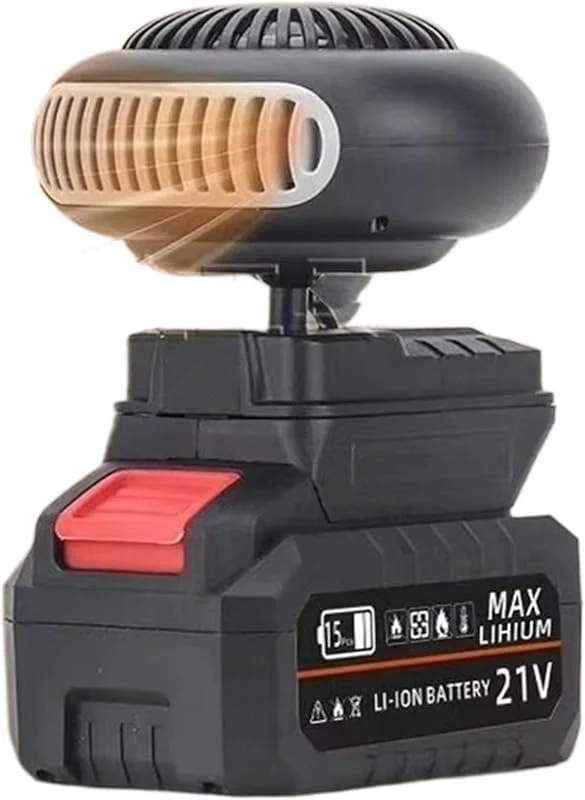 Aquecedores à bateria para interiores, aquecedores para carro, ventiladores descongeladores portáteis recarregáveis com bateria aquecedores silenciosos desembaciadores elétricos (1 x 10 batteries) — Aquecimento