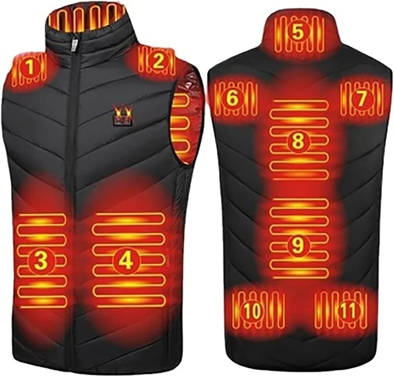 MU Chaleco calentado Chaleco calentado para mujer, chaleco eléctrico ligero con calefacción para correr al aire libre, camping, senderismo (batería no incluida) — Cozinha e lar