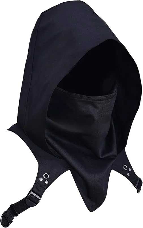 Cachecol com capuz Cyber ​​Cowl, disfarce medieval de tamanho único para homens, disfarce de aquecedor de pescoço de inverno, gorro de camada unissexo para Halloween, cosplay e uso diário — Roupa aquecida