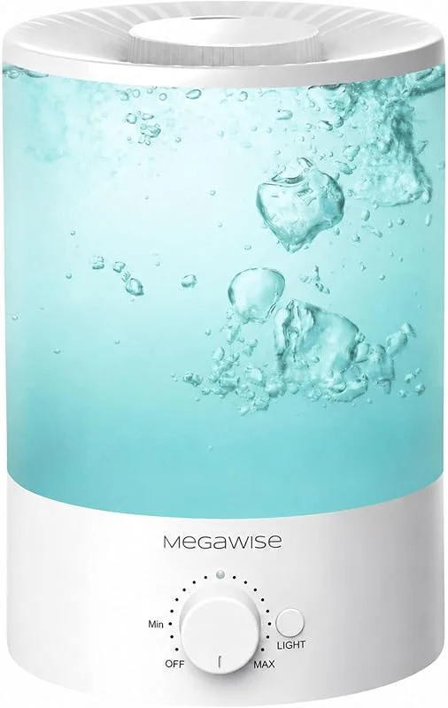 Megawise Topfil 7 cor humidificador de lâmpadas noturnas para quartos de crianças, capacidade 3, 5 l, design sem fugas, saída de névoa desligada automaticamente