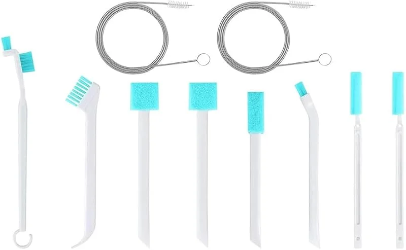 Juego de Cepillos de Limpieza para Máquina de Hielo: 2 Cepillos para Limpiar Pajillas y Limpiador de Máquinas, 8 Herramientas para Grietas, Kit para Mantenimiento. — Humidificador