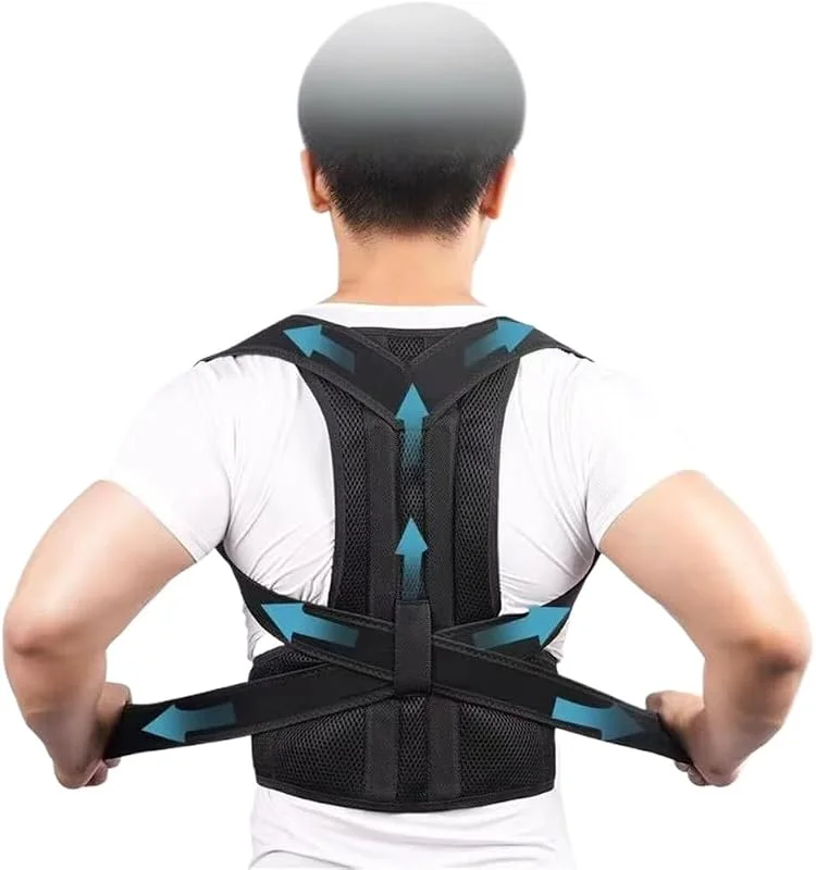 S-5XL Tamanhos grandes corretor de postura faixa lombar para homens e mulheres cinto ajustável de suporte lombar completo para corrigir a corcunda e suporte lombar (XXXL-arge) — Roupa aquecida