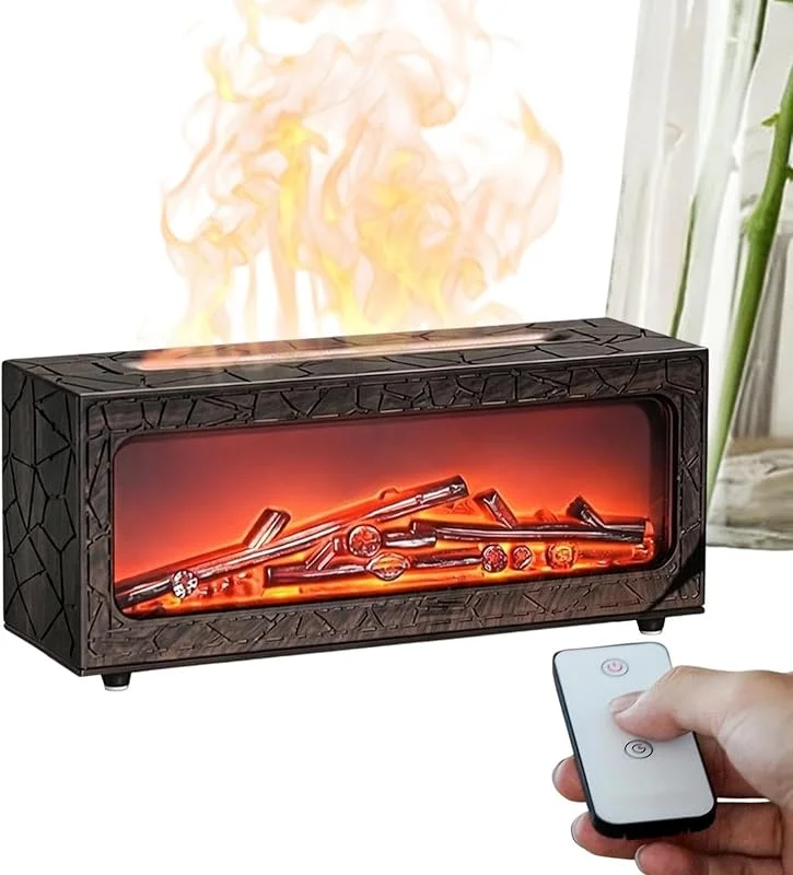 Difusor de Chimenea Luces Coloridas Depósito de Agua 250 ml Temporizador — Humidificador