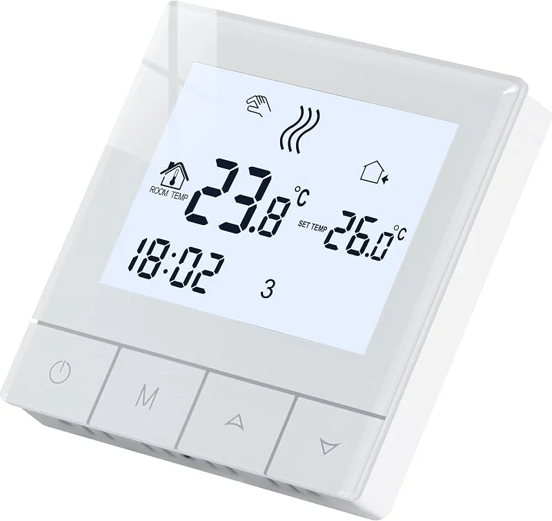 Termostato inteligente para aquecimento de água, termostato de quarto LCD ecrã táctil digital semanal programável termostato temporizado 3A TDS75-WP