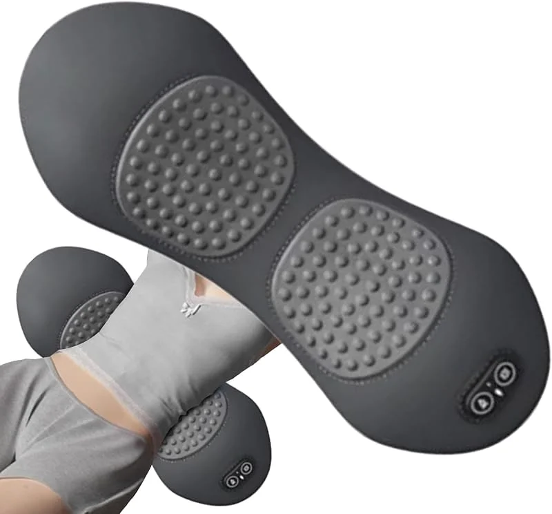 Almohada Lumbar con Masaje, Cojín Calentado Portátil para Lumbar - Cojín de Espuma Memoria Térmica para Sofá Oficina Silla de Ruedas Viaje Asiento de Auto Trabajo Relajación — Aquecimento