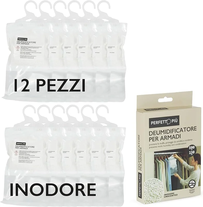 2 x 500 ml deshumidificador – Armario con colgador – Perfumación neutra