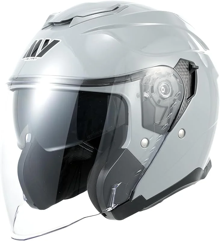 MY Capacete Moto Jet 835, homologado ECE 22.06 com viseira dupla para homem e mulher — Roupa aquecida