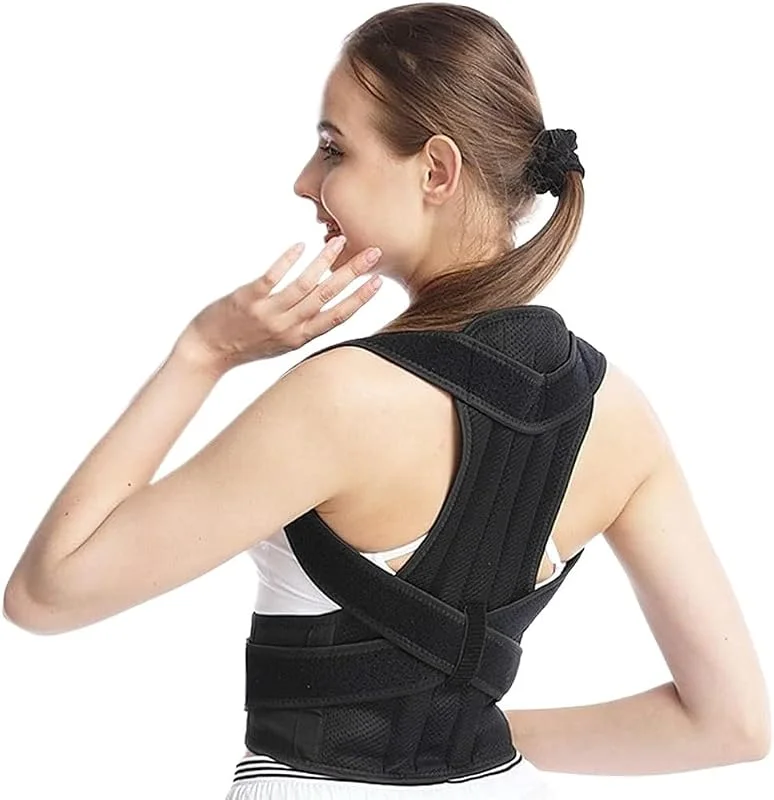Tamanhos grandes XS-5XL faixa lombar corretor de postura ajustável homem, mulher alisador de ombros cinto de suporte lombar alívio da dor nas costas superior e inferior (4XL) — Roupa aquecida