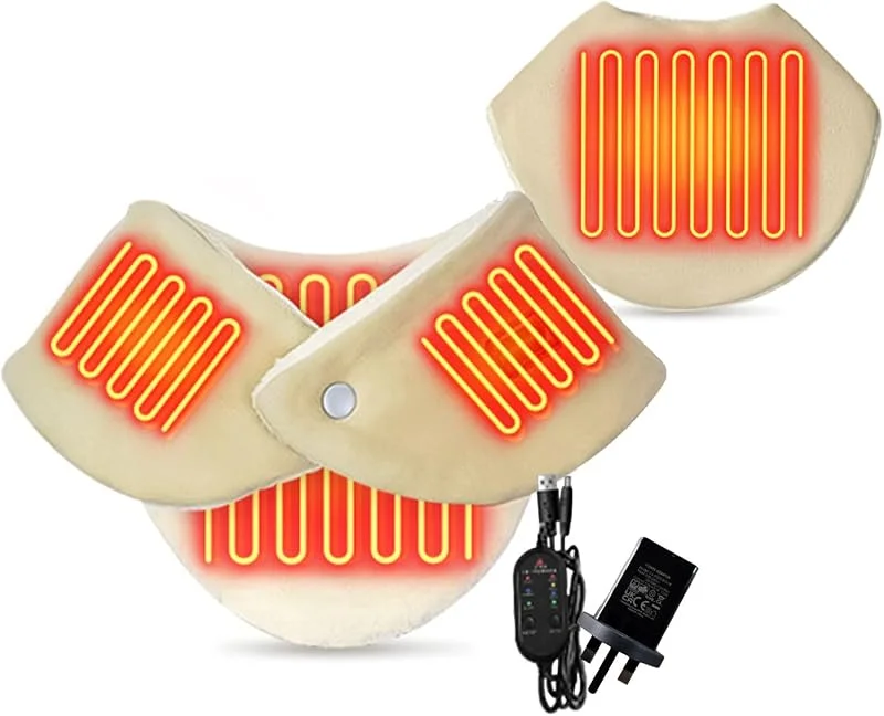 Almohadilla térmica para cuello y hombros, calentador eléctrico de cuello con 3 niveles de calor, temperatura constante y 3 funciones de temporizador, envoltura térmica de hombro para calor muscular — Aquecimento