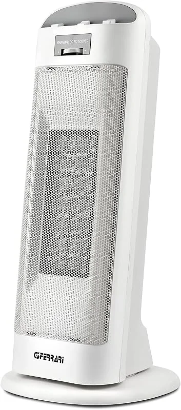 G3 Ferrari G60023 Aquecedor de ventilador de cerâmica com torre, 2000 watts, 2 potências, cor branca — Aquecimento