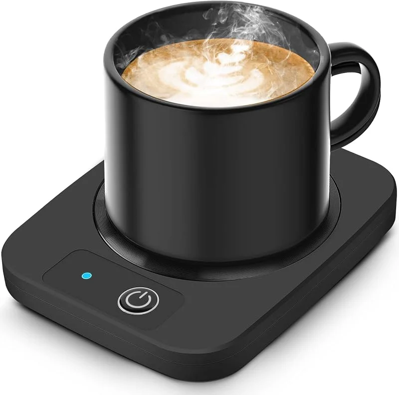 Lesipee Aquecedor de chávenas de café, aquecedor de chávenas elétrico com painel de alumínio para escritório, aquecedor elétrico de bebidas para chocolate, leite, para companheiros e amigos — Cozinha e lar