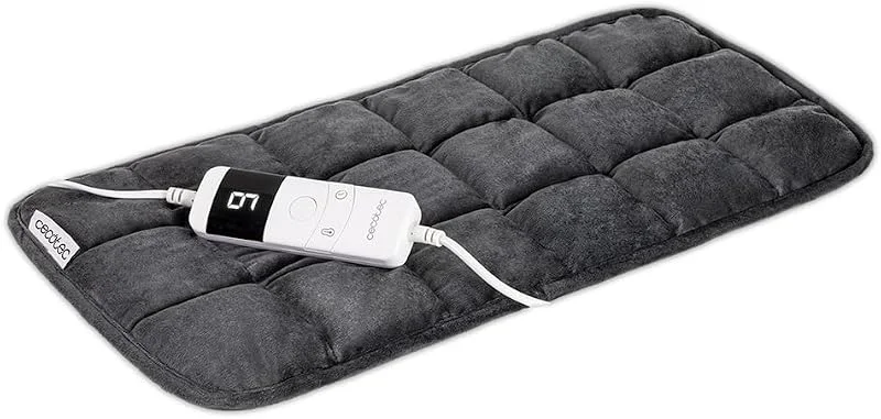 Cecotec Almofada Elétrica 30 x 60 cm com peso HeatConfort 4000 ThermalPad Weighted. 110 W, peso 2 kg, ideal para as costas, abdómen ou pernas, 10 níveis de temperatura e 6 temporizadores, controlador — Aquecimento