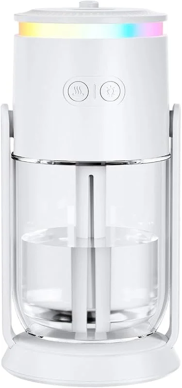 Humidificador de escritorio de 280 ml, proyector alimentado por USB con luz