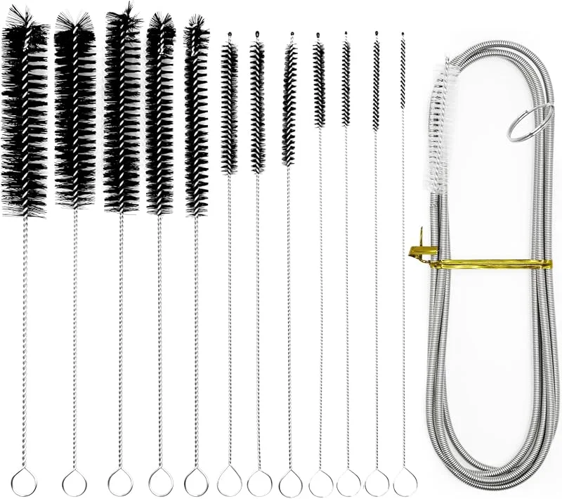 13 escovas de drenagem, escova de limpeza de 160 cm, flexível e longo, cerdas de nylon, ferramenta de limpeza de furos de drenagem para garrafas, popotes de frigorífico, limpeza de — Humidificador