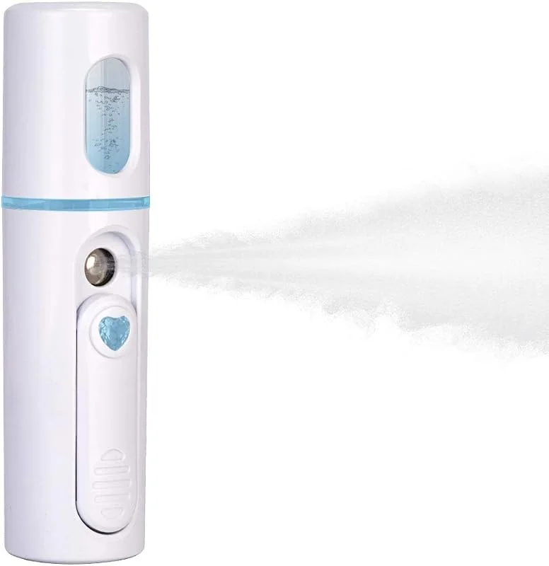 Nano Vaporizador humidificador pulverizador atomizador para hidratante facial, beleza, maquilhagem, maquilhagem (branco)