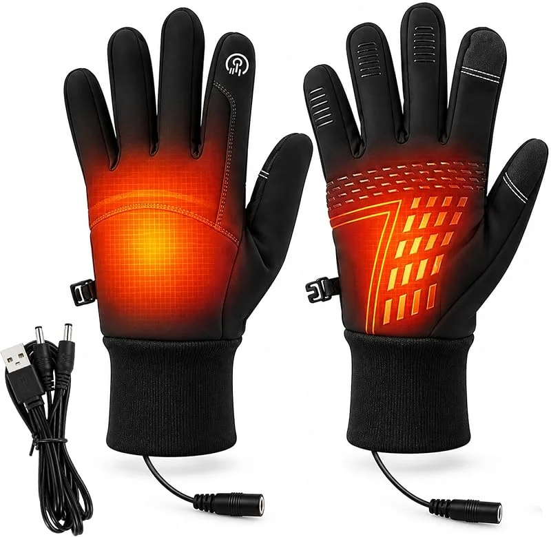 Luvas aquecidas para mulher e homem, luvas térmicas para ecrã tátil — Roupa aquecida