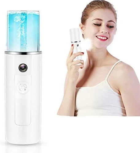Pulverizador de névoa hidratante facial, 20 ml USB portátil nano spray de tomização, mini nano facial Mist Sprayer, para casa escritório exterior, para beleza, maquilhagem — Humidificador