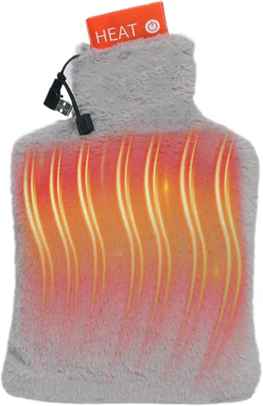 Garrafa de água quente elétrica, de aquecimento USB portátil, controlo de temperatura de 3 níveis com tampa, de água elétrica, compressa quente com design confortável, viagens em