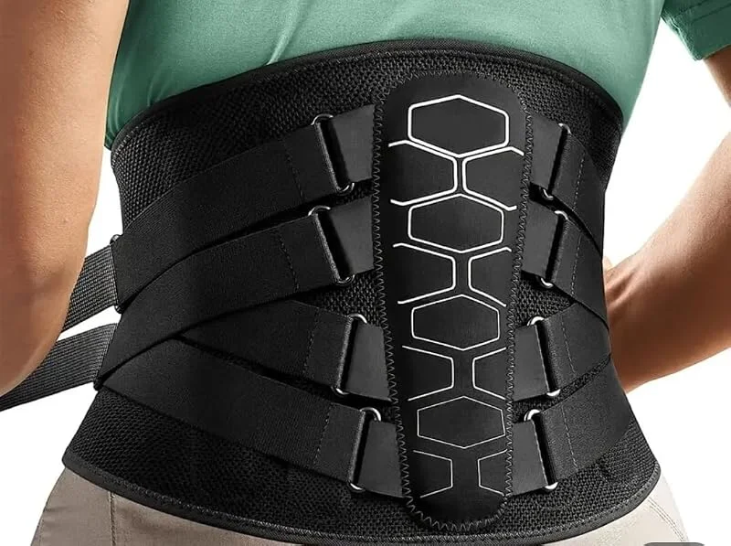 Cinto lombar com fivelas ajustáveis, preto — Roupa aquecida