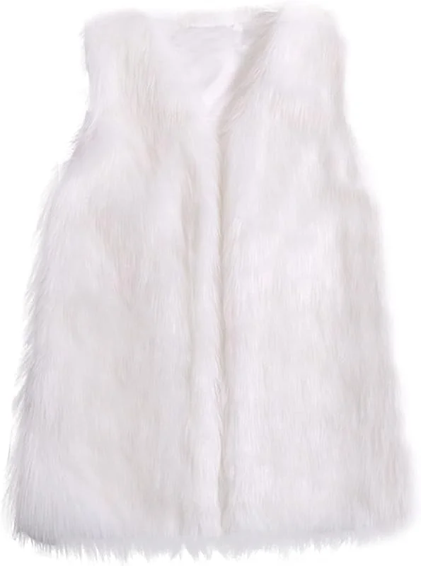 Colete solto de inverno sólido sem mangas mistura de lã para mulher Outwear — Roupa aquecida