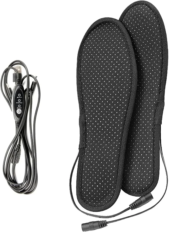 Insoles de pés aquecidos, USB Heated Insoles, recarregáveis Foot Warmers, termóstatos Hiking, Electric FootWashable Electric Thermal Insoles, Rechargeable Foot Warmer Insóis For Hiking, Skiing — Roupa aquecida