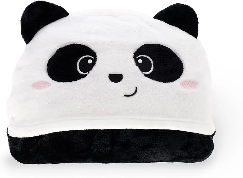 Legami - Cobertor com Capuz Cosy Hugs! Tema Panda com Bolsos Aquecedores e Capuz, Cobertor de Poliéster, Fecho de Botão, 150 x 125 cm — Aquecimento