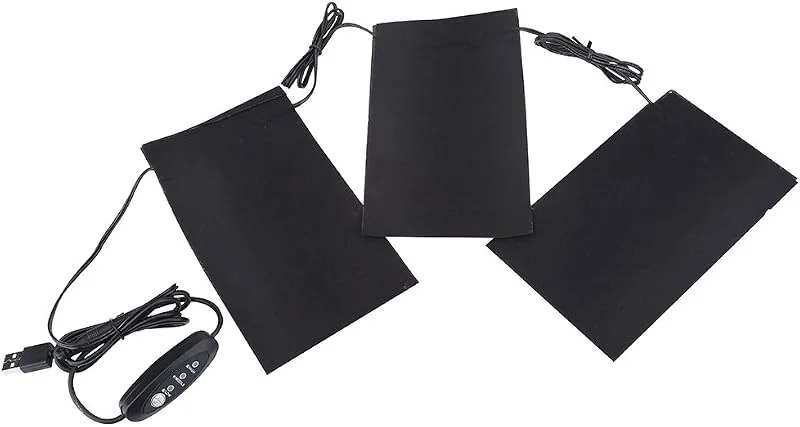 Colete elétrico, casaco aquecido leve 5 V 2 A para campismo inverno e atividades ao ar, três zonas de calor — Roupa aquecida