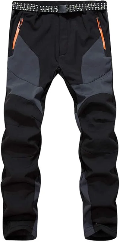 SUKUTU Calças de caminhada Softshell para exteriores para homens calças de lã grossa quentes impermeáveis à prova de vento desportos de esqui de neve — Cozinha e lar