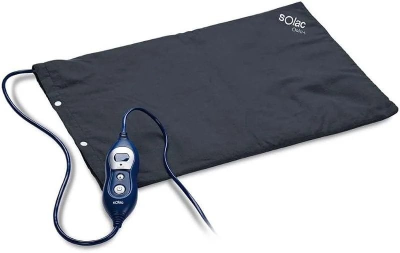 Solac - Almohadilla Térmica Eléctrica Oslo+ 100W, 100 % Algodón 48x34cm, Apagado Automático, 4 Niveles Temperatura, Lavable, Manta Eléctrica Terapeutico Fisioterapia, Flexible — Aquecimento