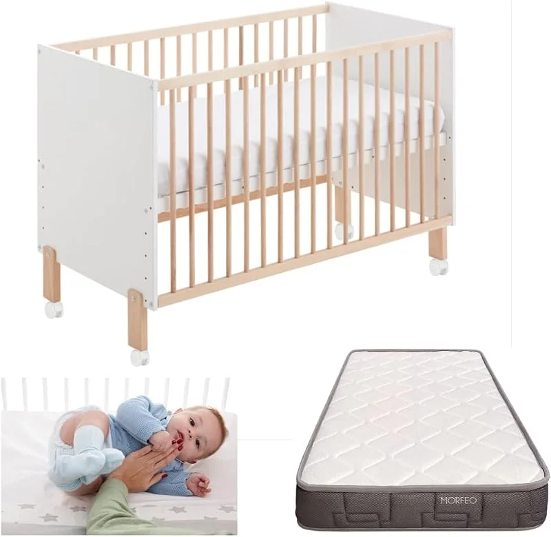 Berço de madeira para bebé, 60 x 120, colchão morpheu, Umami CoolDreams — Humidificador