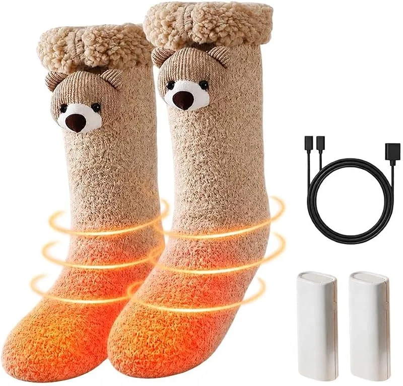 Meias aquecidas com bateria de 1800 mAh para mulher — Roupa aquecida