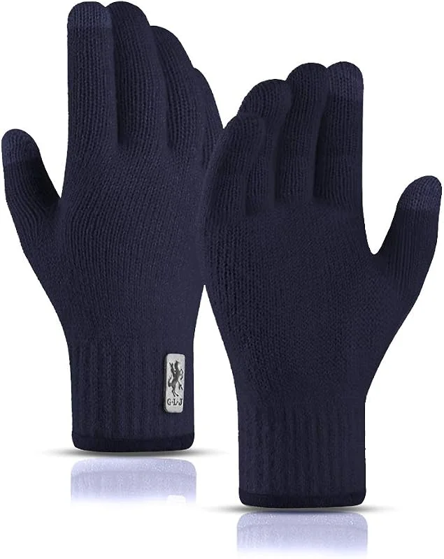 Luvas de inverno, luvas de tecido quente com ecrã tátil para ciclismo bicicleta mota campismo caminhadas correr condução trabalhando para homem e mulher — Cozinha e lar