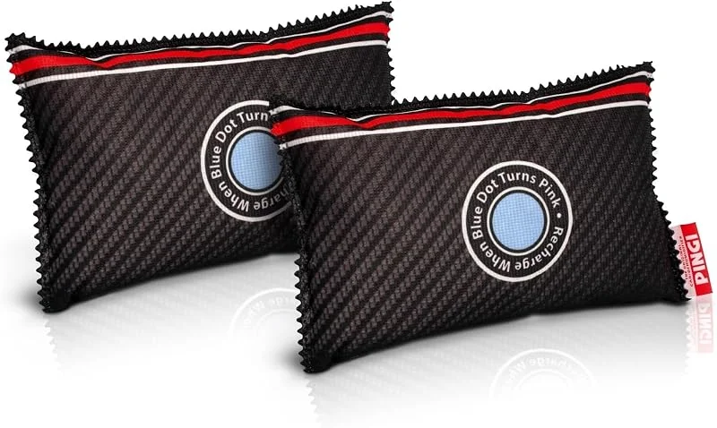 Pingi Reutilizável para carro, 2 x 350 g, anti-humidade, 100% hermético, recarregável no micro-ondas, absorve a humidade para carro — Humidificador
