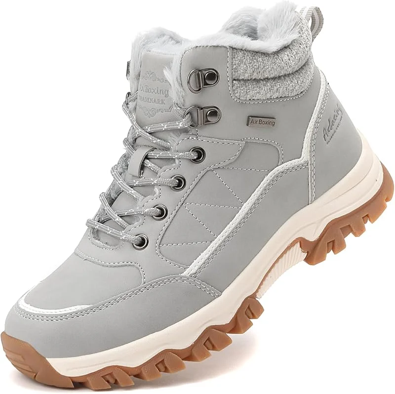 ARRIGO BELLO Botas de neve para mulher, inverno, forradas quentes, botins — Roupa aquecida