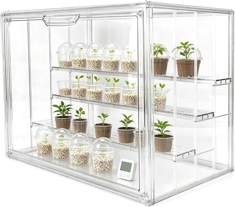 Gosknor Mini estufa interior com porta magnética, 4 níveis (claro) — Aquecimento