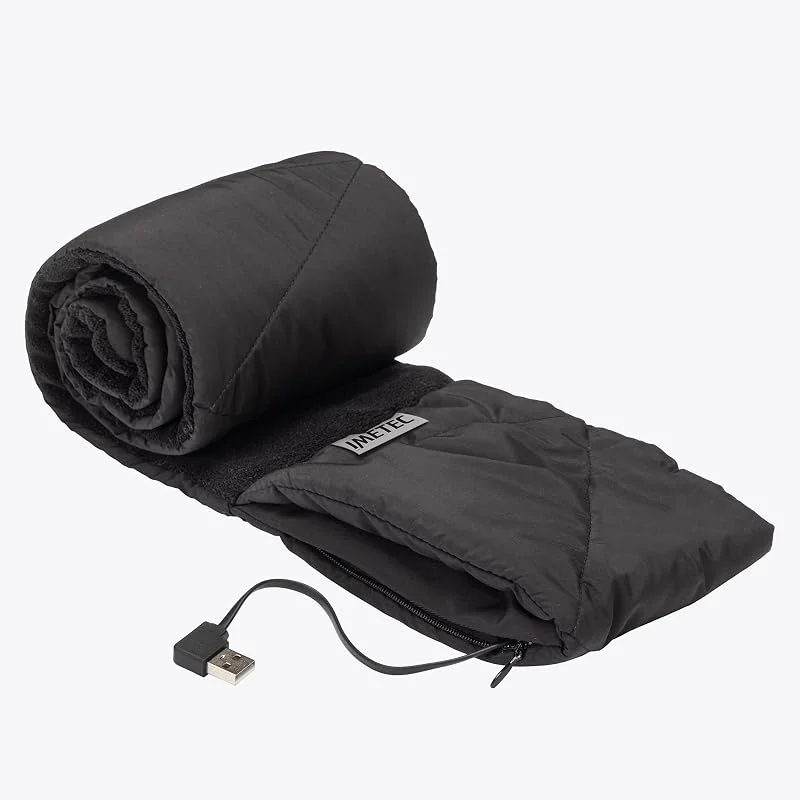 Imetec Heat On The Go Puffer Scarf Cachecol térmico sem fios 3 temperaturas, preto, calor extra para pescoço e cervical, sem fios recarregável com Powerbank (não incluído) — Roupa aquecida