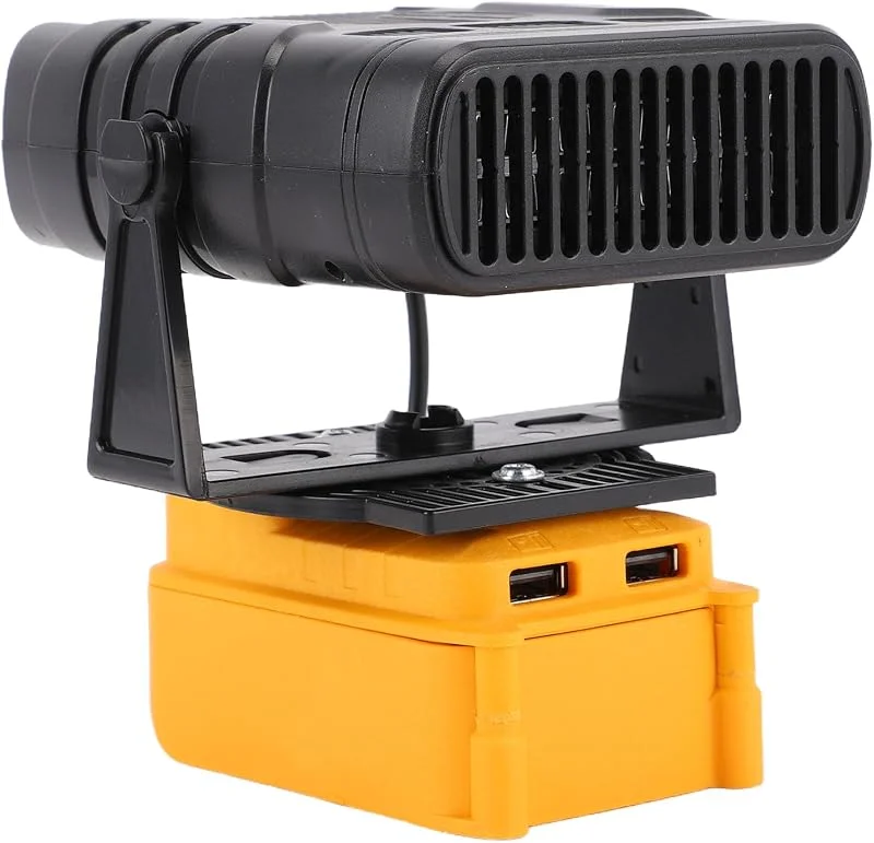 Aquecedor de espaço portátil, 200 W, 2 níveis, temperatura ajustável de 55 a 85 °C com modo Nature Breeze, aquecedor compacto com bateria para oficina, 2 saídas USB — Aquecimento