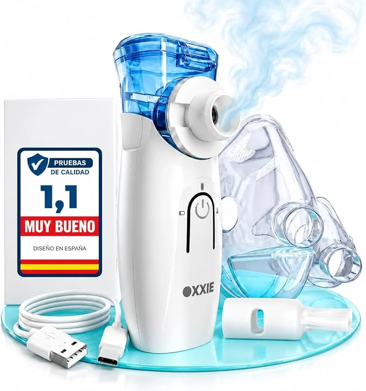 OXXIE Nebulizador portátil silencioso tipo C recarregável, nebulizador para bebés, adultos e animais, taxa de atomização ajustável, para tratamento de tosse, doenças respiratórias — Humidificador