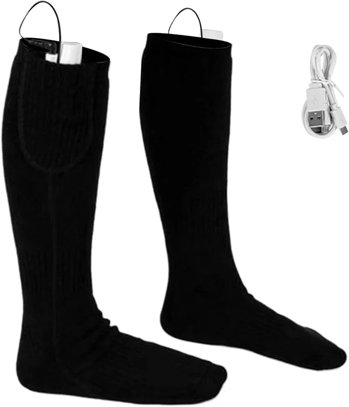 Calcetines Calefactados para Mujeres Medias Recargables por USB — Roupa aquecida