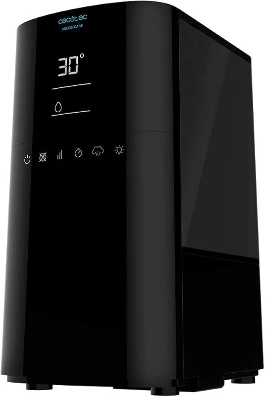 Cecotec Humidificador BreezeCare 4000 Connected. Depósito de 6 litros, Humidificação de 400 ml, h, Controlo por Wi-fi e Tátil, Função Plasma, Cobertura até 40 m2