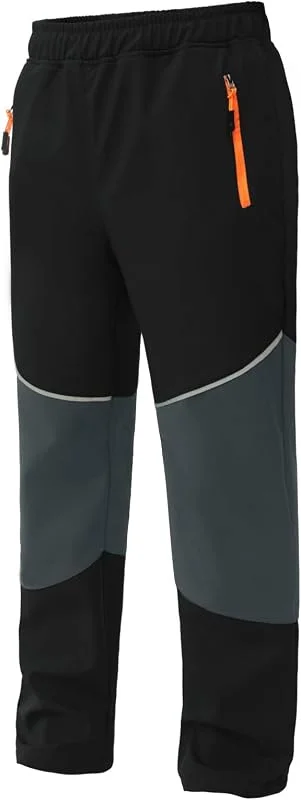 Hill & Sea Softshell Calças de esqui para crianças, impermeáveis, corta-vento e térmicas, calças de neve de inverno para o exterior. — Roupa aquecida